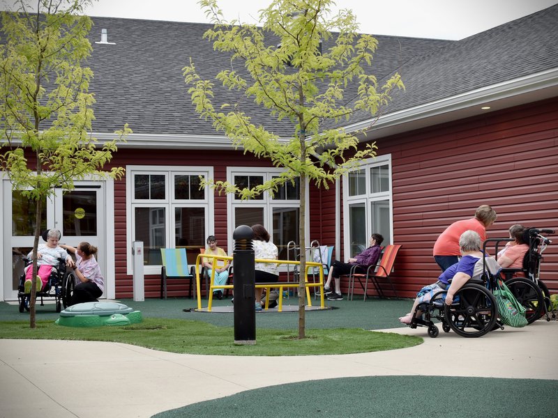 Recently, we created a therapeutic Playground for our residents living on Cottage Cove & Sunrise Villa, many whom are young, or young at heart